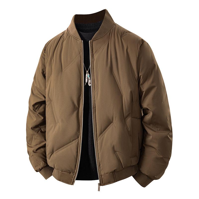 Men's Plus Size Fashionable Baseball Collar Jacket Fashionable Warm Down Jacket for Men