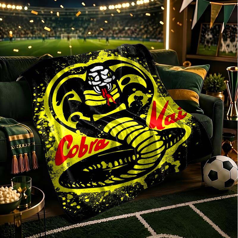 Cobra Movies Of The Fighters Blanket Flannel Throw for Sofa, Indoor, Camping, Living Room, Office, Chair, And Bed Soft Birthday Gift