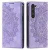 for Samsung Galaxy S23+,S23,S22+,S22,S21 FE,S21,S21+ Mandala Embossed PU Leather Flip Wallet Case Magnetic Closure Cover