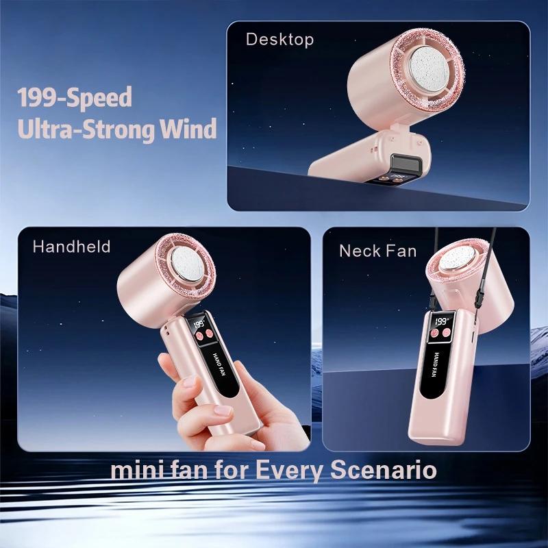 Xiaomi Portable Handheld Mini Fan - Super Speed Wind Cannon Cooling Semiconductor Ice Compression Air Conditioner for Outdoor Use