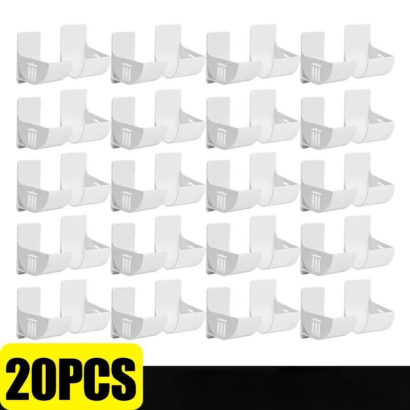 20/2 szt. Uchwyty na worki na śmieci do montażu na ścianie Plastikowe Poli Hak na worek na odpady Łazienka Dozownik Kuchenny Stojak do przechowywania rolki folii do świeżości