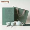 Ru Kiln Sky Blue Tea Set Complete Set Elegant Tea Ceremony Set Household Teapot And Tea Cup Set Chinese Tea Set Collection Gift