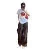 White cotton apple short-sleeved t-shirt women's summer new design sense niche front shoulder loose large size half-sleeved top trendy