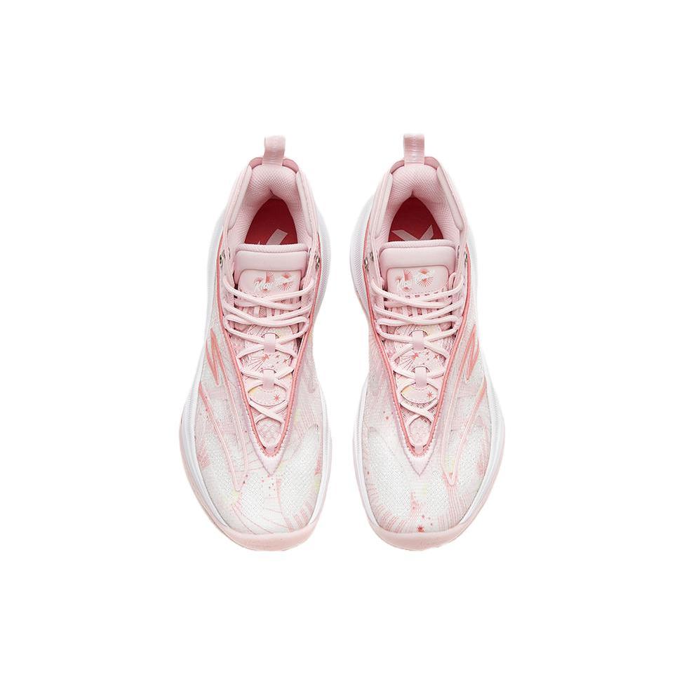 New Anta KT8 520 Slip Resistant Cushioning Wear Resistant High Top Performance Basketball Shoes Pink White 112321101-10