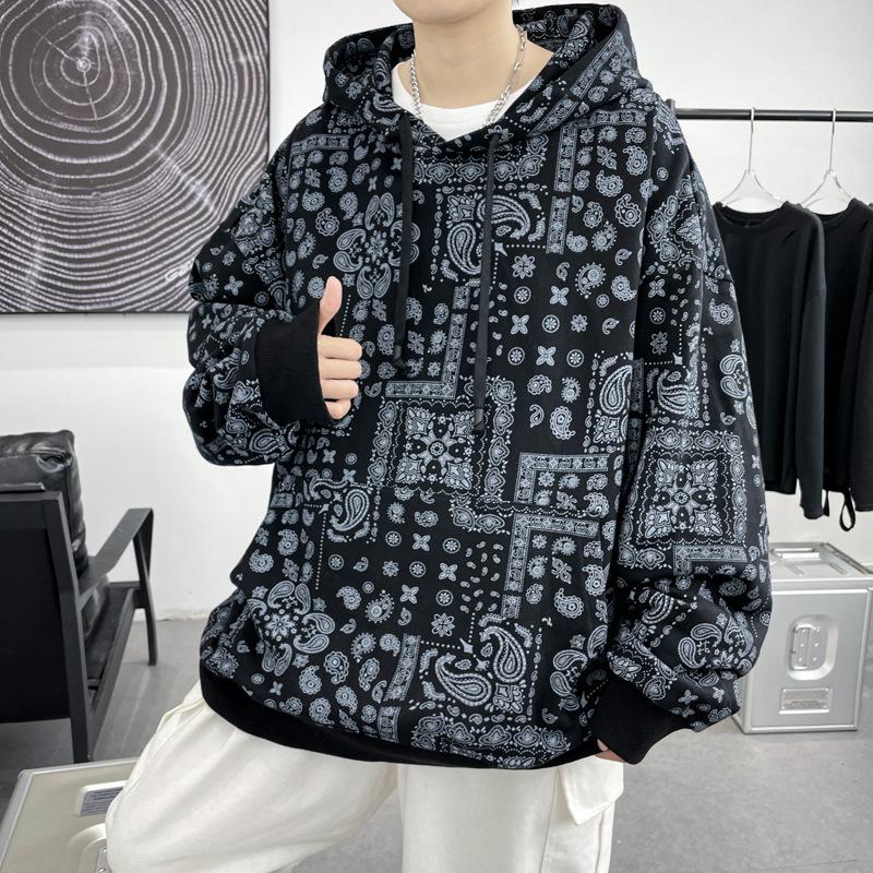 Single Road Herren Übergroße Pullover Männer Chinesischen Stil Böhmischen Streetwear Sweatshirt Männlichen 100% Baumwolle Hip Hop Schwarz Hoodie Männer