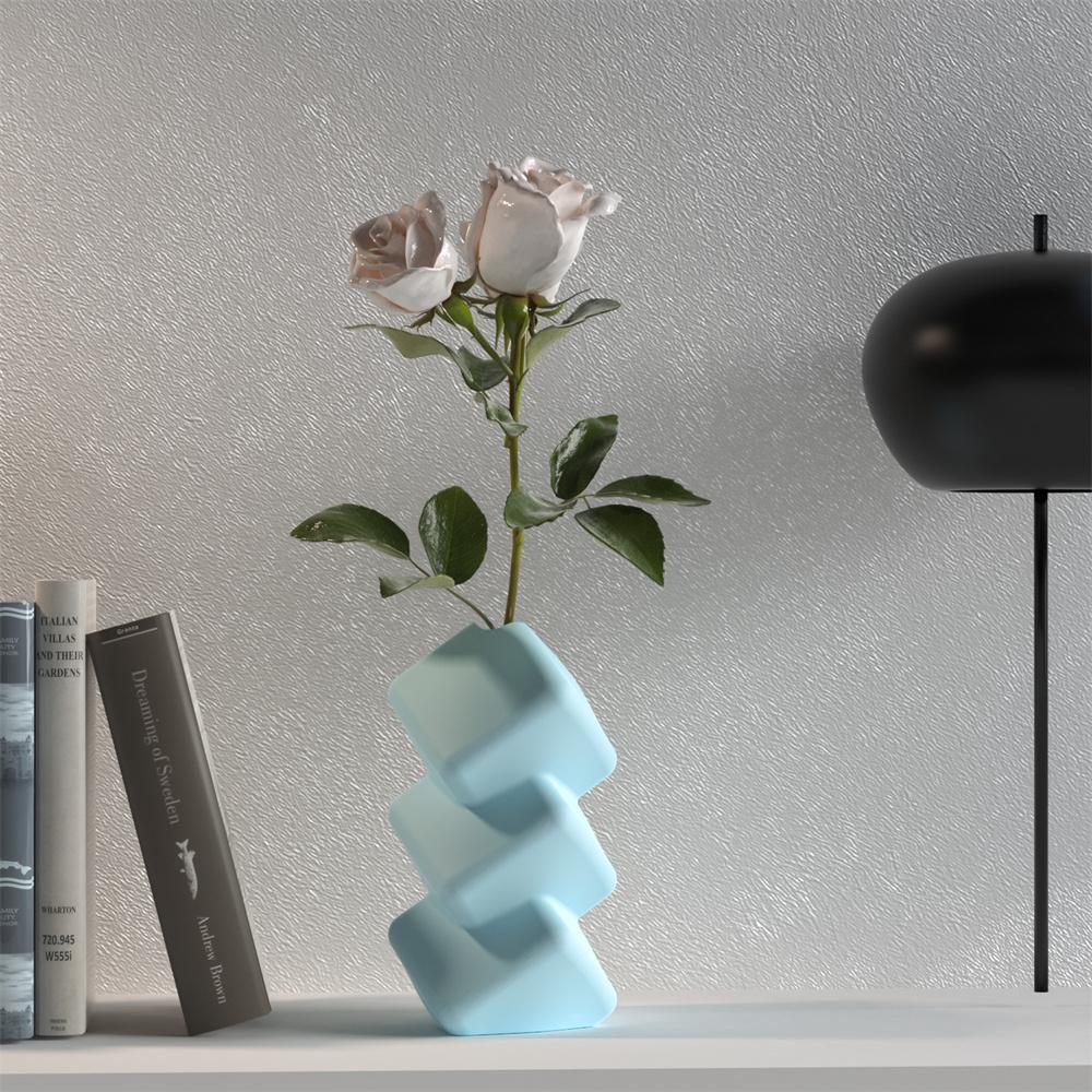 3D Quadratische Vase Kerze Silikonform DIY Handgemachte Vase Gips Zement Epoxidharz Seife Wachs Gießformen Kunst Heimdeko Ornament