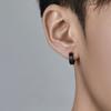 Fashion Trendy Hip Hop Style Titanium Steel Earrings Single Frosted Ear Ring Fashionable Man Simple Simple Bracelet Ear Clip Circle Ear Studs