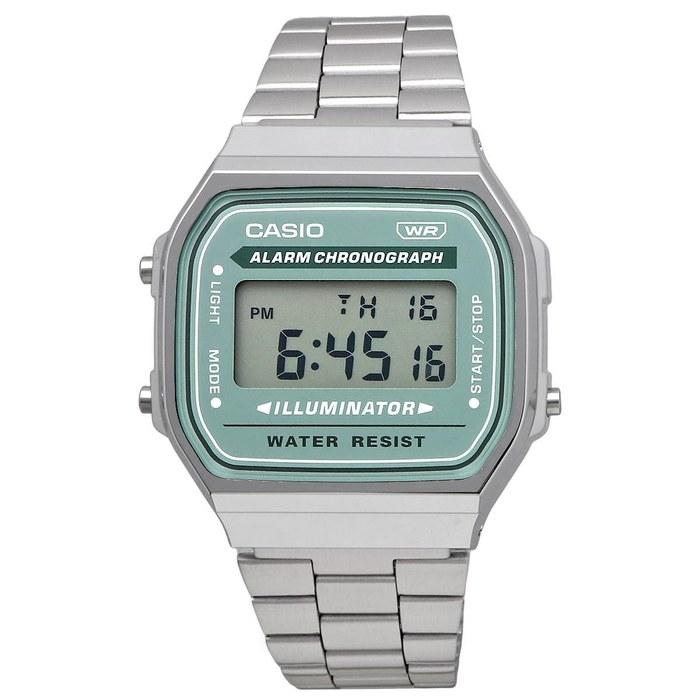 Casio Digital Watch Vintage Series A168WA-3AY (Silver X Blue Green)