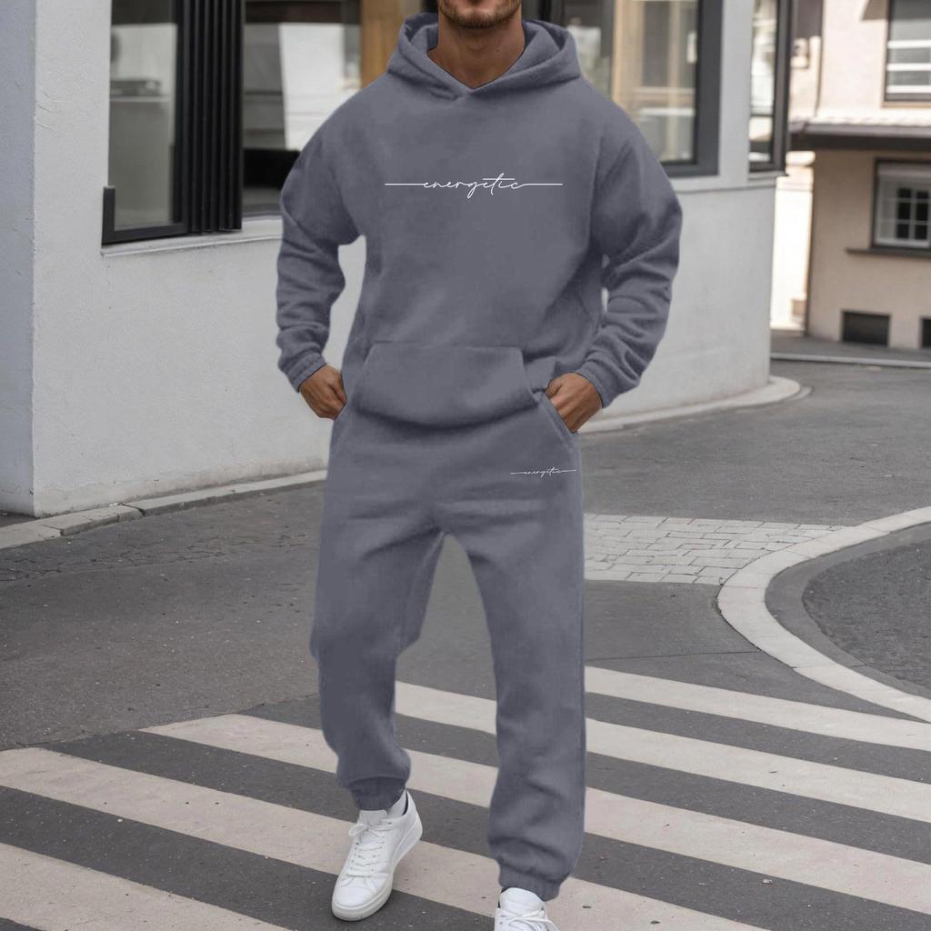 Unisex Zimní Tištěná - Podšitá Mikina a Tepláky Sada Volný Střih Sladěná Pár Tracksuit pro Volný Čas