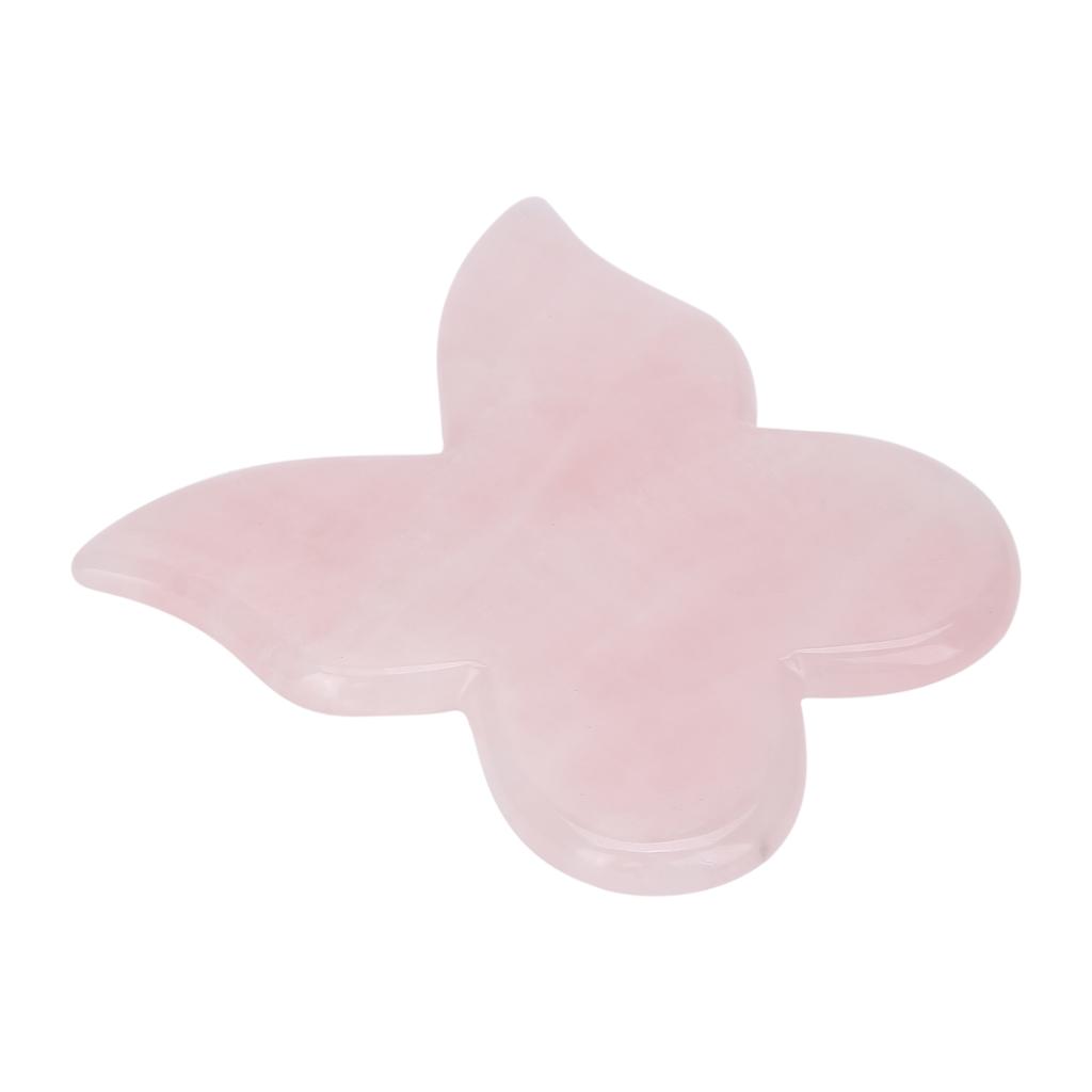 Pink Jadestone Scraping Board Butterfly Shape Massaging Gua Sha Board Scrapping Tool