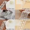 5 Yards Pure Cotton Sewing Trim DIY Craft Accessory White Flowers Fringe Trimming Ribbon Multi-size Decor Ribbon