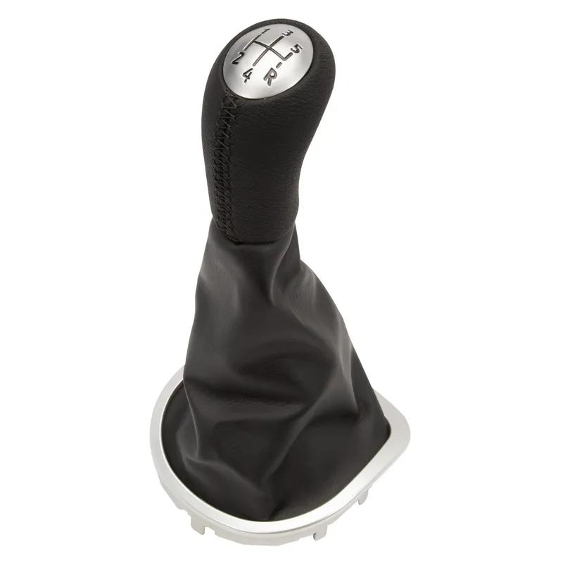 

5 Speeds Leather Gear Stick Knob with Gear Shift Boot Stick Gaiter Compatible with Renault Clio III 2005-2013 Manual
