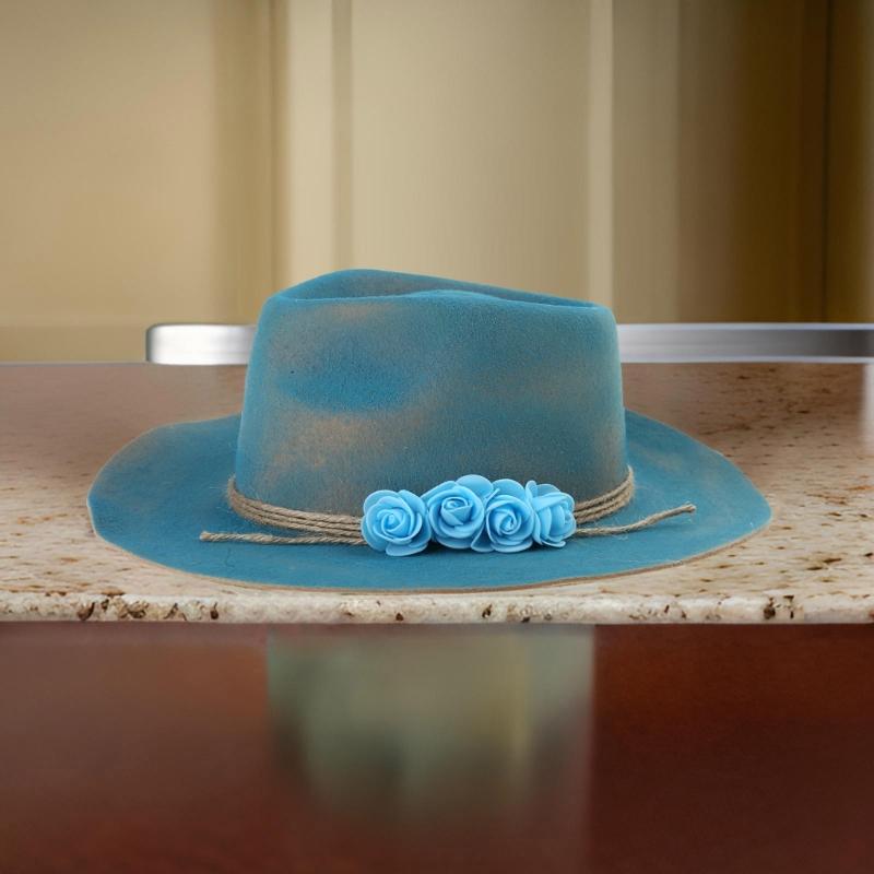 Wool Homburg Panama Hat Exotic Hat for Women Men Photo Props Western for Men Women Unisex Wear Headwear