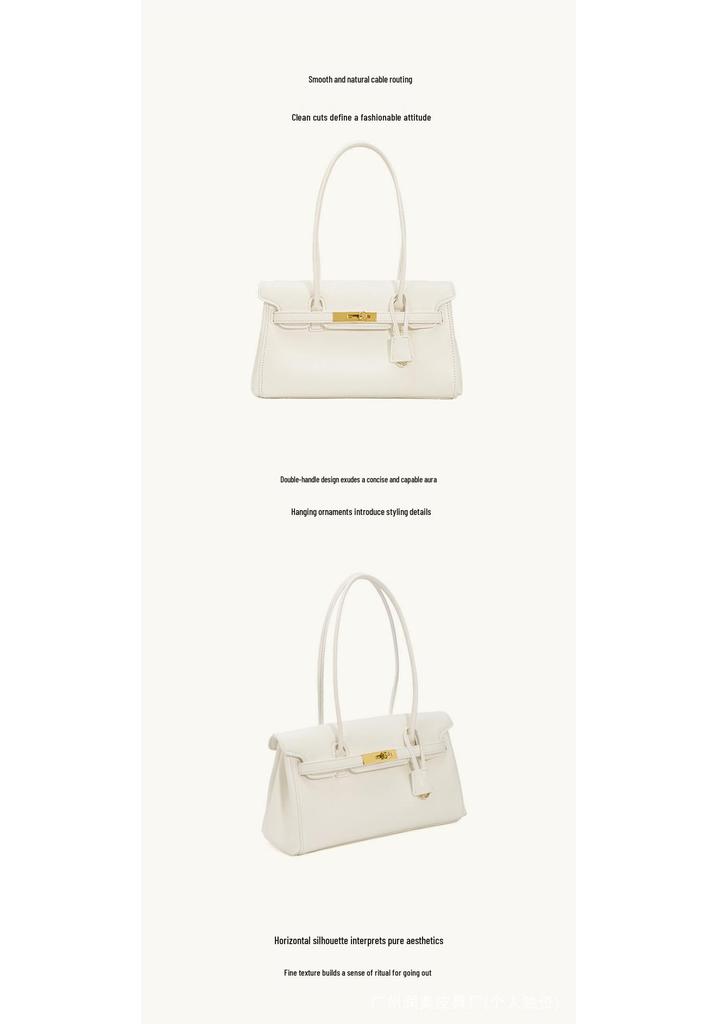 JWPEI Yara Genuine Leather Baguette Shoulder Bag - 2025 New Design for Women