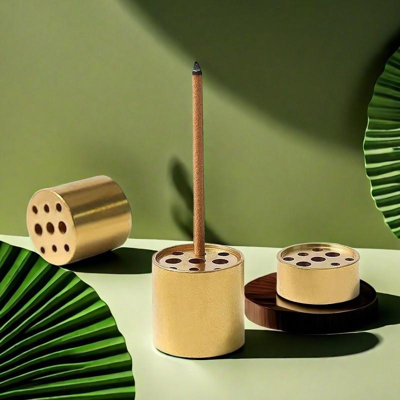 1pc 9-Hole Incense Holder Universal Incense Stick Burner Base For Spiritual Prayer Meditation Home Office Decor