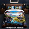Teddy Bear Theme Custom Text Or Name 3Pcs Bedding Set,1 Flat Sheet & 2 Pillowcases Personalized Home Bedding
