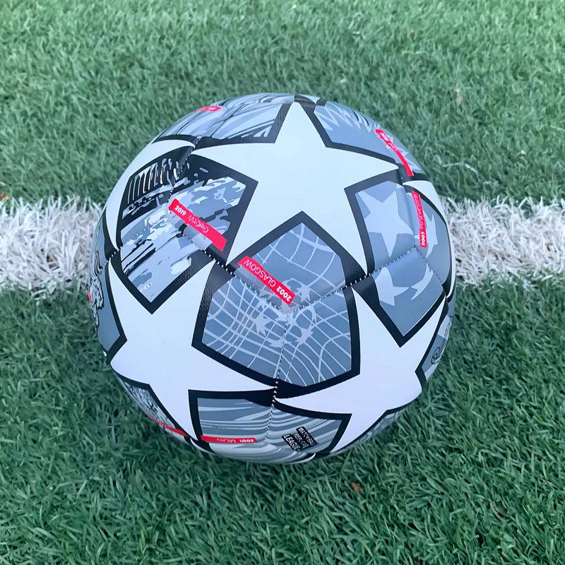 Premier League Size 5 Thickened Match Ball - Suitable for Champions League & World Cup, Machine-Sewn Football