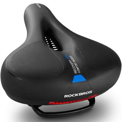 ROCKBROS Bicycle Super Memory Foam Saddle Shock Back Reflective Cross Mountain Mamachari Saddle, Thick, Painless, Cushion, Absorption, Perforated,