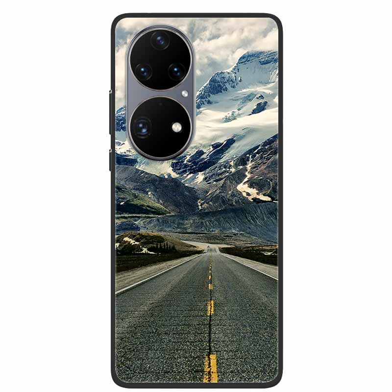 Para Huawei P50 Pro Funda P50E Resistente a Golpes Suave Silicona Funda de Teléfono Para Huawei P50Pro Cubierta Trasera P 50 Lujo Protectora TPU Coque