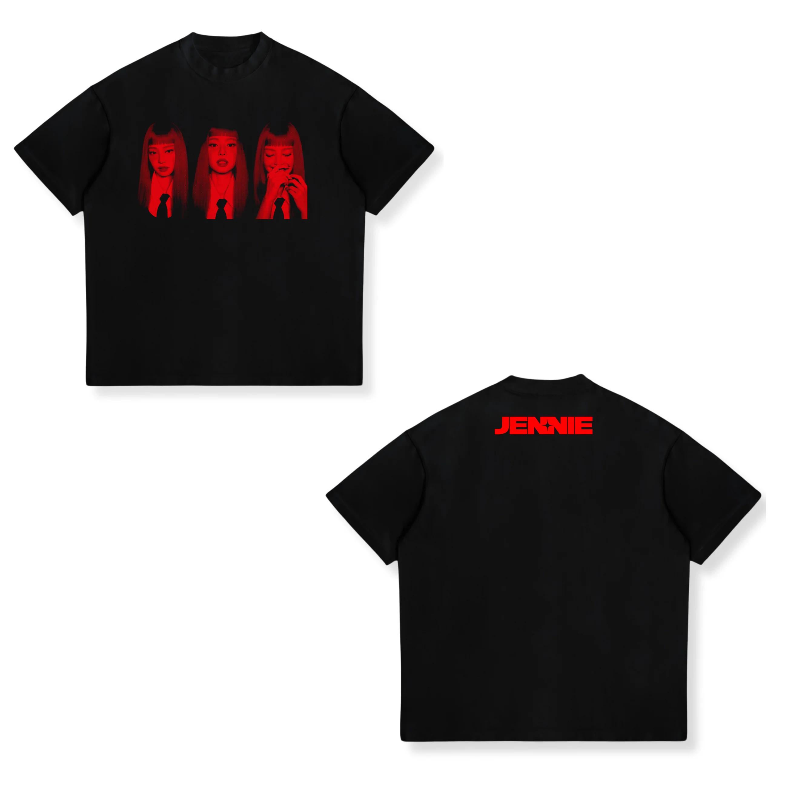

Jennie Ruby Album Printing TShirt Jennie Pretty Girl Unisextra Tshirt Unisex Fan Gift Tee Women Cotton High Quality Soft Top 4XL