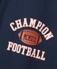 Champion COTTON USA Loose Fit Long Sleeve Hoodie with Graphic Logo Action Size Navy Men's Print, Style, M, (C3-Y105)