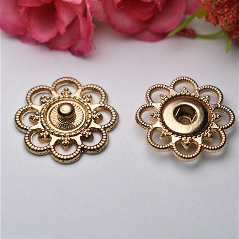 

Пуговица Пуговица Металлическая пуговица Пальто Скрытая пуговица Золотая невидимая пуговица Мать Пуговица Пуговица для одежды Кашемировая пуговица для пальто 34L = 21.0 MM * Plum Blossom Gold