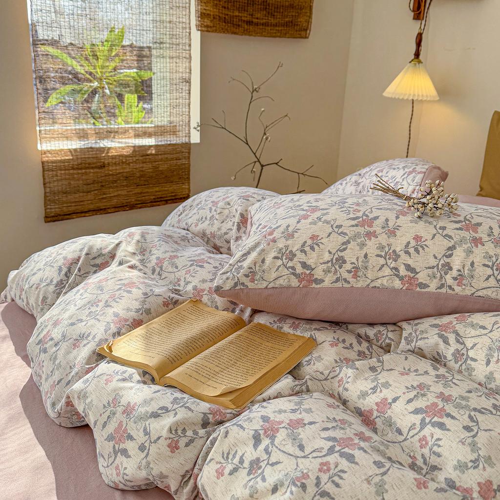 Pastoral Floral Cotton Class A 100% Pure Cotton Bed Sheet Quilt Cover Soft And Skin-Friendly Four-Season Models
