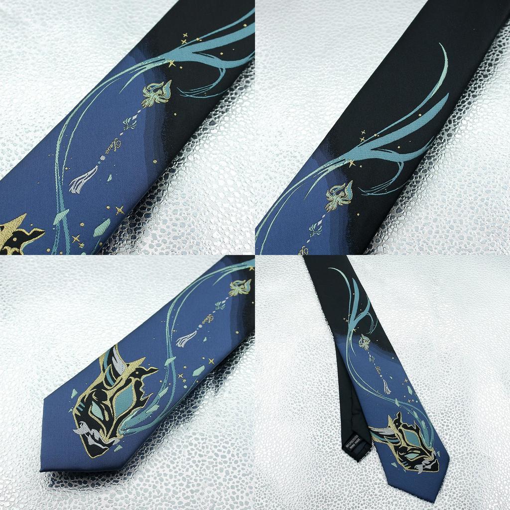 Original Genshin Impact Necktie With Charming Cartoon Characters