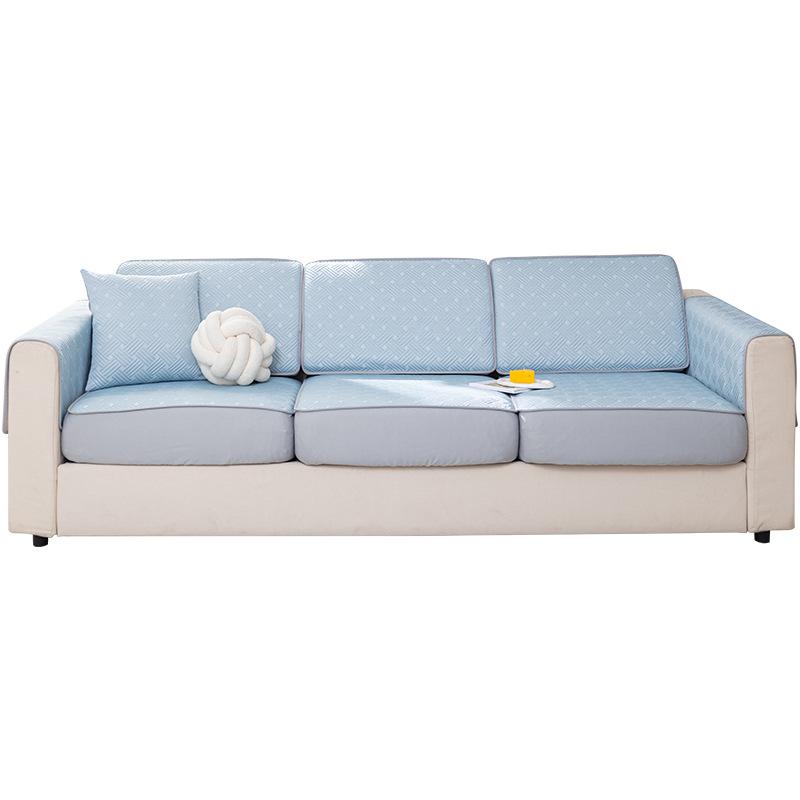 Frische Eis-Seide Sofa Kratzfest Sommer Sitzkissen für Sommer Leder Sofa Überwurf All-Inclusive Universalbezug