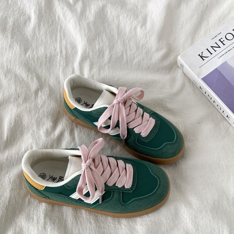 Navy blue women's retro niche versatile board shoes platform casual sports shoes