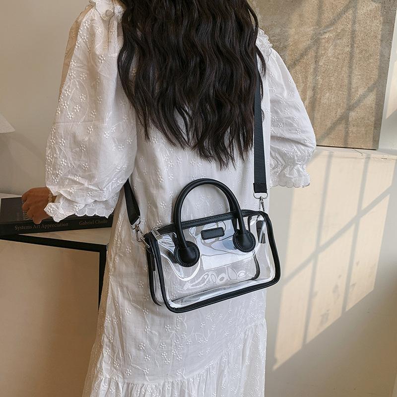 Seaside Play Transparent Bag Women'S Popular Beach Vacation Hand Bag Trend Shoulder Messenger Bag
