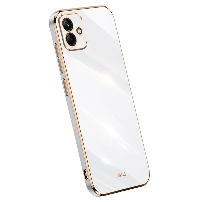 XINLI For Samsung Galaxy A05 4G Case Electroplated Gold Edge TPU Cell Phone Cover