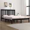 Solid Wood Bed Black Pine 140 x 190 cm