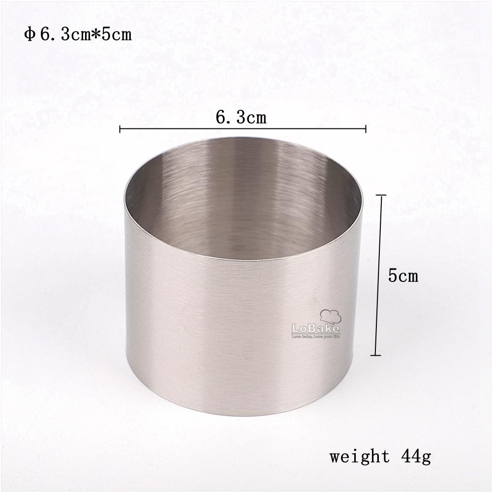 10pcs/lot Diameter 5cm 6.3cm round shape various height stainless steel mousse cake ring mini tiramisu molding cutter DIY baking