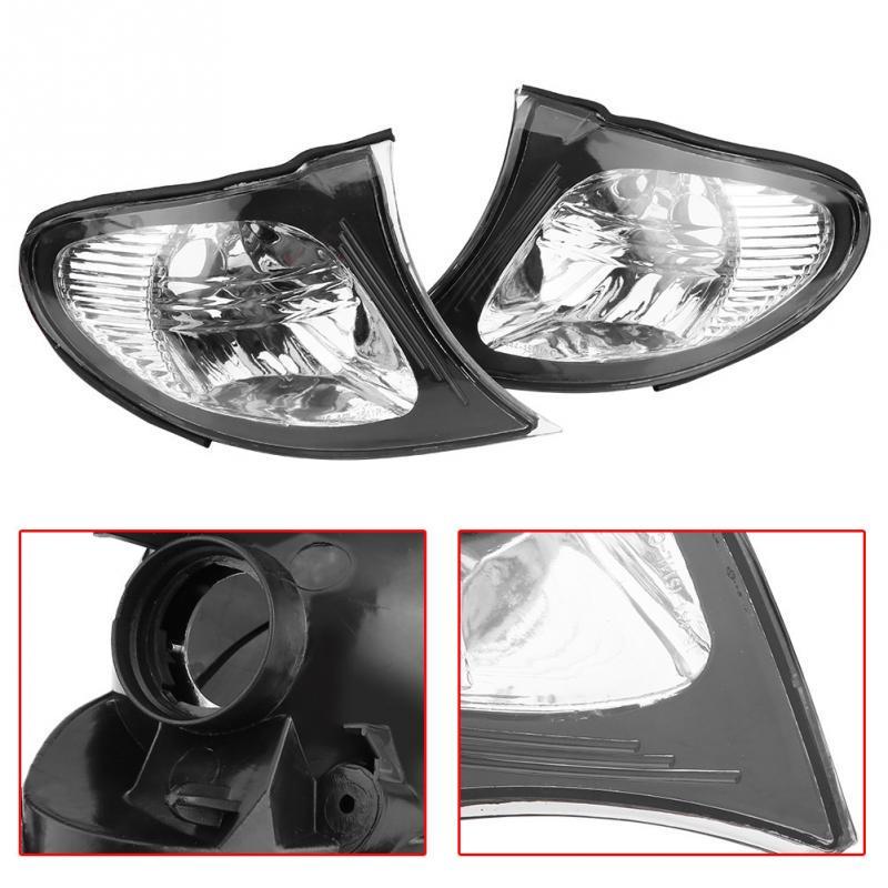 1 Pair Corner Light Lens Turn Signal Light Cover Clear Lens for BMW E46 3-Series