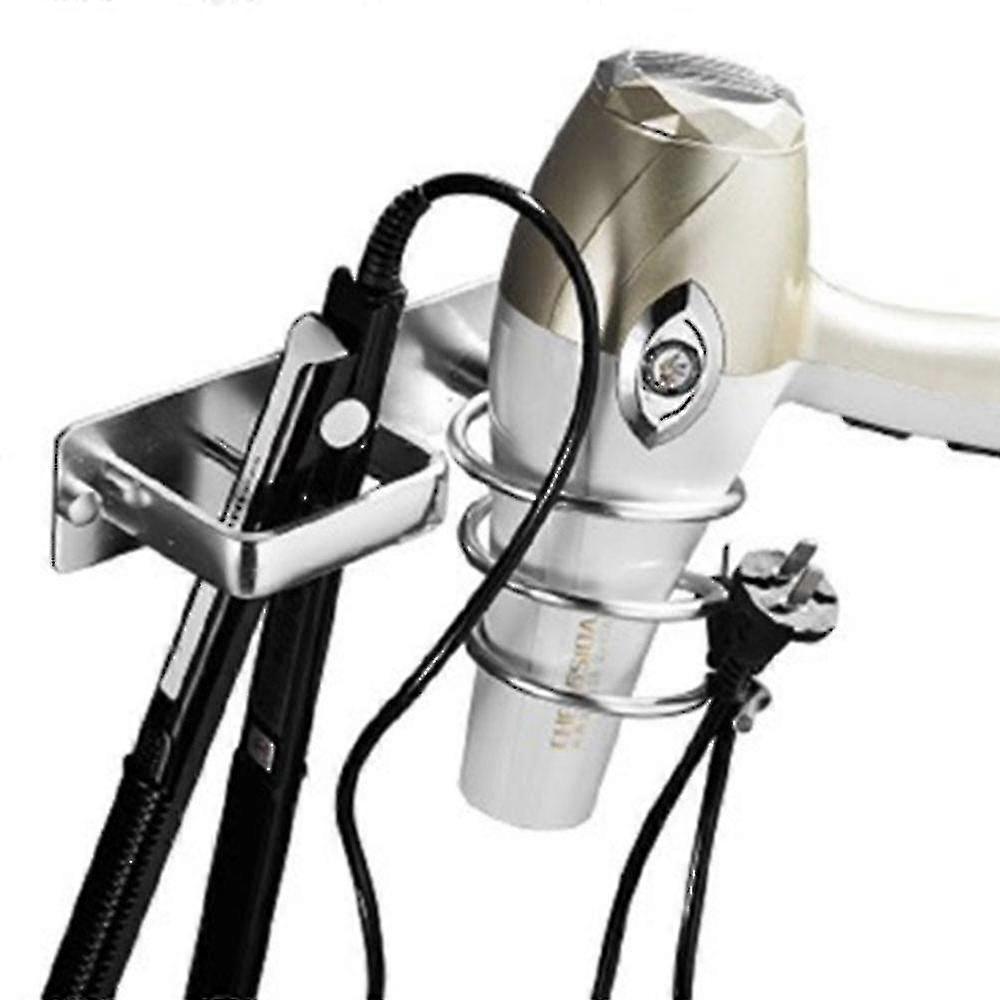 Hair Dryer Holder, Wall Mount Hair Blow Dryer Hanging Shelf Set