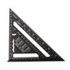 7/12" Aluminum Triangle Ruler: Woodworking, Imperial/Metric, Black Oxide, 90°/45° Right Angles.