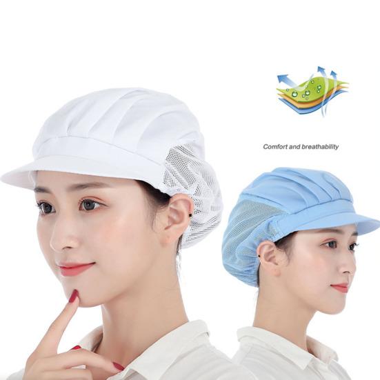 Unisex Dustproof Breathable Elastic Kitchen Chef Hat Cleaner Factory Work Cap