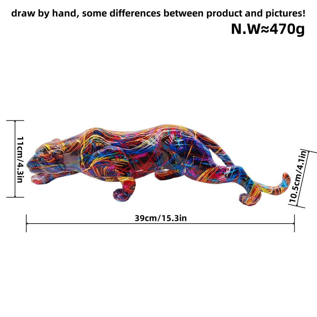 Artesanato Criativo em Resina Enfeites de Leopardo Decoração para Casa Escritório Adega Decorações de Girafa Coloridas