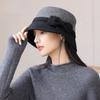 2022 herbst und Winter Mutter Kopfbedeckung Hohe Qualität Wolle Flache Top Frau Eimer Hut Dame Mode Filz Fedora Hüte