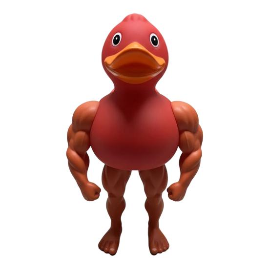 Muscle Duck Figurine The Gym Bro of The Duck World 3D Printed Muscular Duck Statue Gift for Fitness Lovers Protein Powder Hoarders