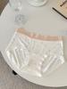 A091 Women's Colorful Candy Garden Mid-Waist Silk Briefs - Antibacterial, Breathable, Skin-Friendly.