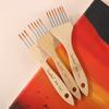 3Pcs Wooden Handle Paint Brushes Multi Head Nylon Bristles Brush For Oil Watercolor Acrylic Painting Art Craft Project