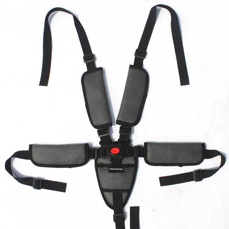 Adjustable 3-Point & 5-Point Safety Harness for Child Seats & Strollers