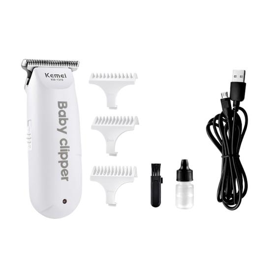 

Портативная аккумуляторная тихая машинка для стрижки волос для малышей белый