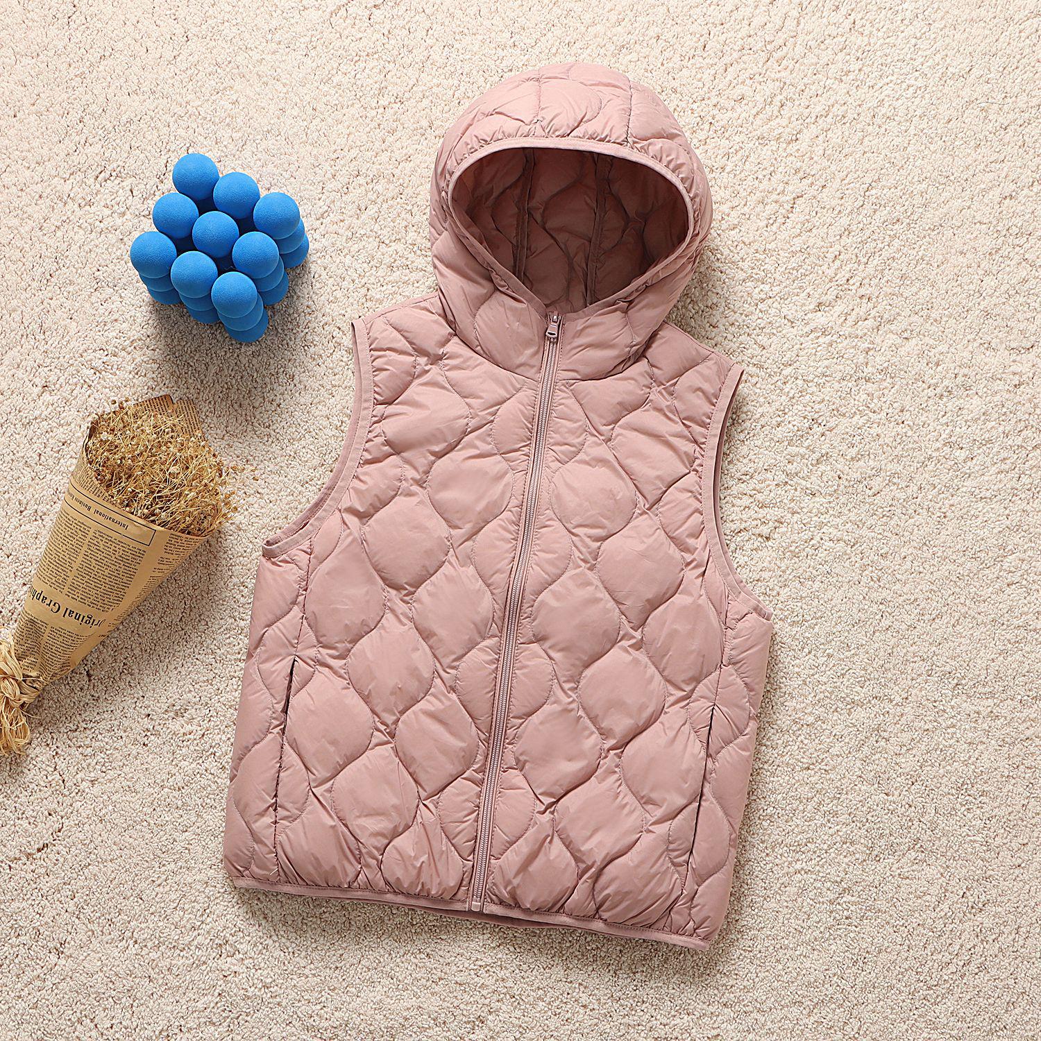 

Женский пуховик с капюшоном, легкий, для миниатюрных, осень/зима, ромбовидный узор, пух белой утки, короткий стиль. XL розовый