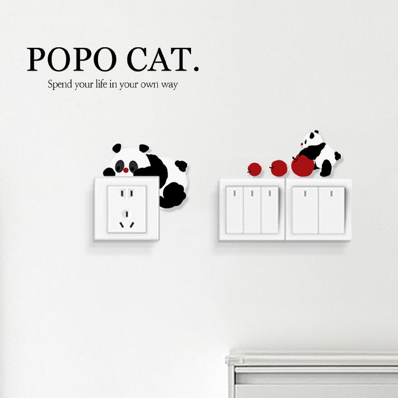 

Водонепроницаемая крышка выключателя «Панда»: Акрил, Защита от грязи, Защита для настенных выключателей и розеток Hugging Apple Panda B