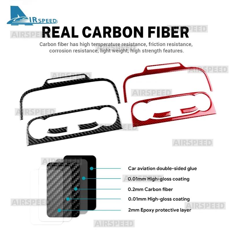 Real Soft Carbon Fiber Trim Sticker LHD For Ford Focus/Focus ST 2024 2025 Car Central Control AC Frame