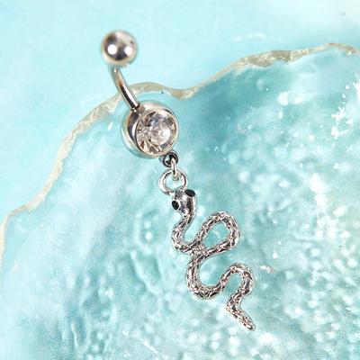 Snake Navel Nail Anti-Allergenic Navel Nail Stainless Steel Piercing Jewelry