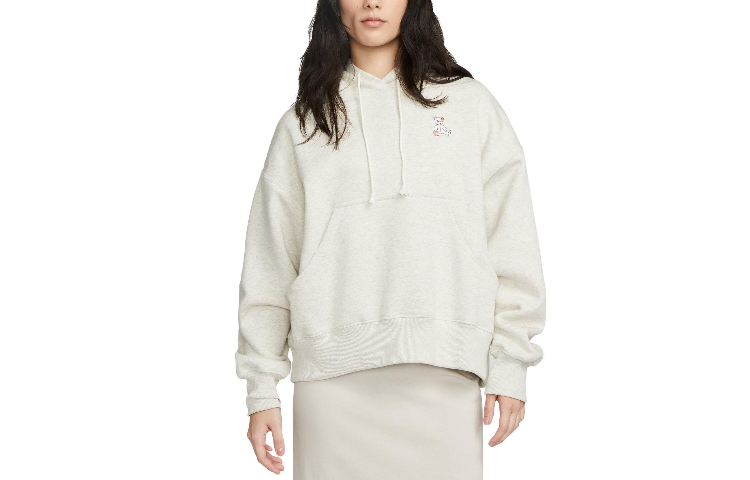 Nike Sportswear Sweatshirts Women s Colored Oat/Sail White/Turmeric Hooded Moderate Other DZ4693-141 XS